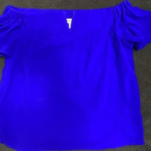 Royal Blue - Off the shoulder T-Shirt